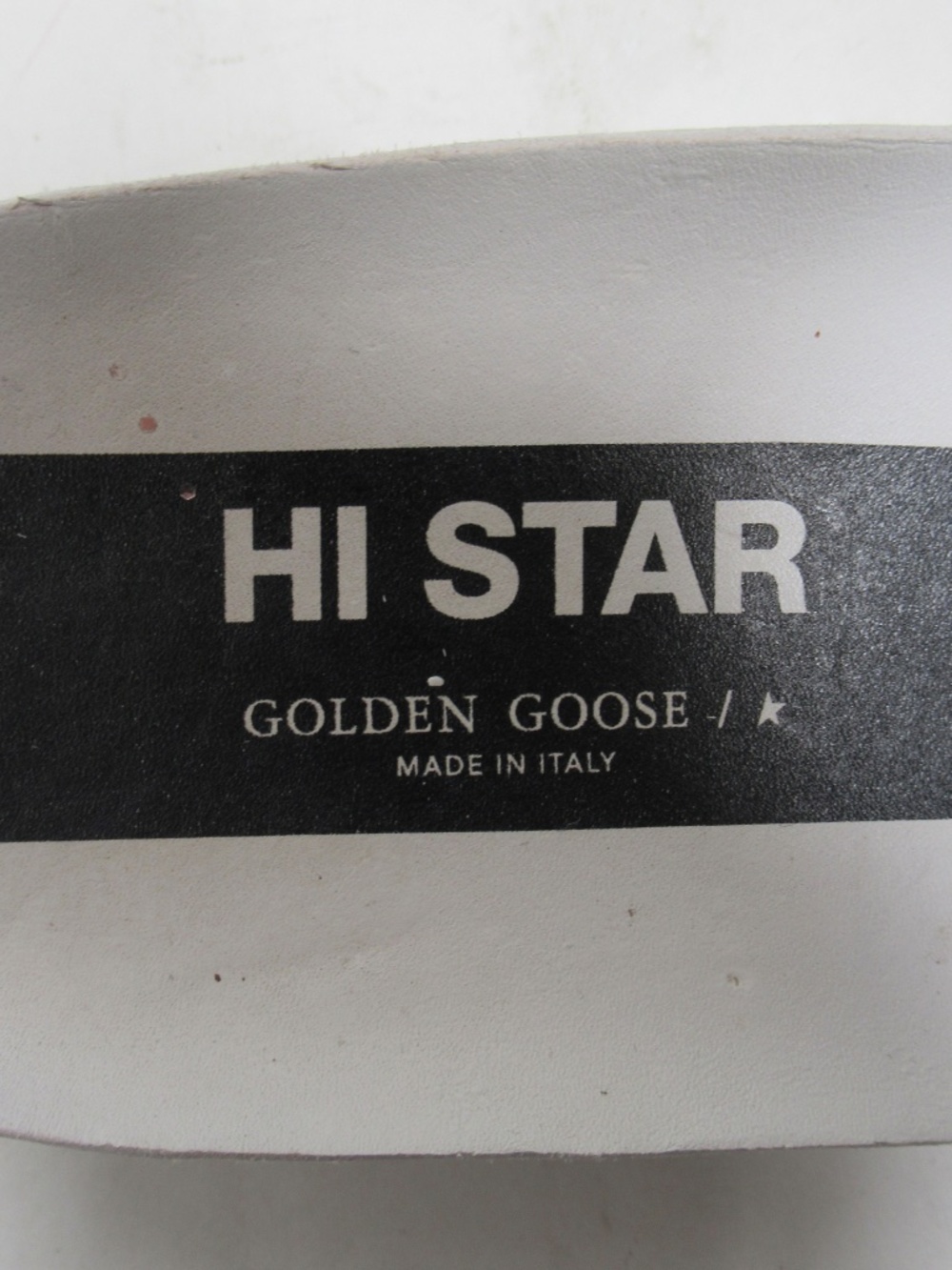 Golden Goose Women's Hi Star White Leather Silver Star Glitter Heel Tab 7 US - Picture 11 of 12